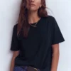 Ren Cotton Crew Neck T-shirt Navy Ren Cotton Crew Neck T-shirt Navy