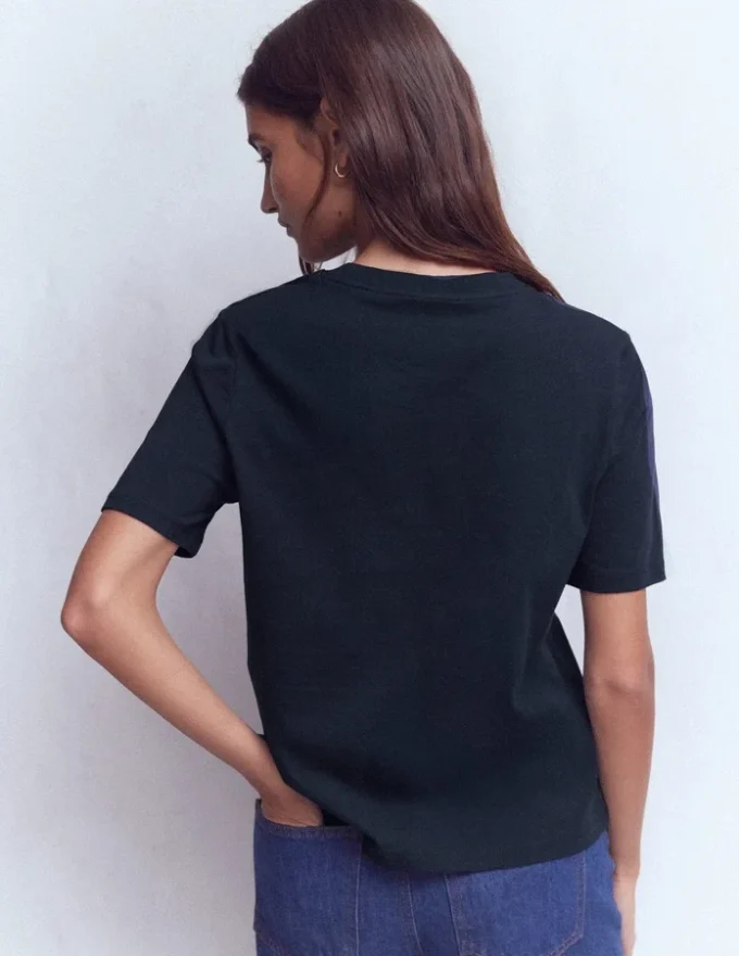 Ren Cotton Crew Neck T-shirt Navy Ren Cotton Crew Neck T-shirt Navy