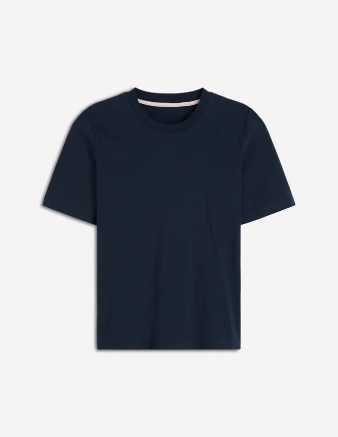 Ren Cotton Crew Neck T-shirt Navy Ren Cotton Crew Neck T-shirt Navy