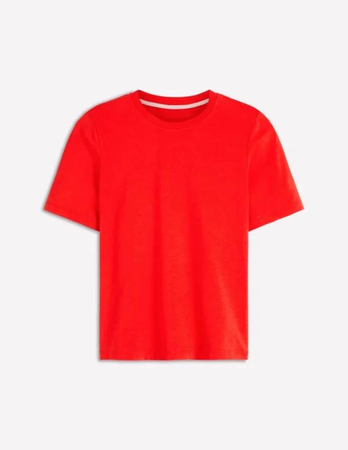 Ren Cotton Crew Neck T-shirt Red Ren Cotton Crew Neck T-shirt Red