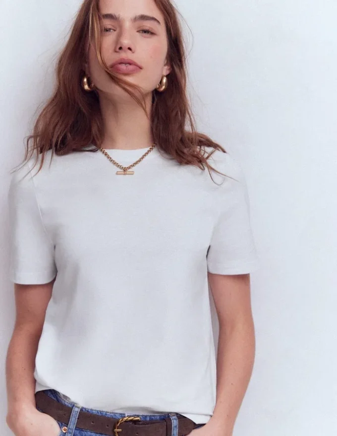 Ren Cotton Crew Neck T-shirt White Ren Cotton Crew Neck T-shirt White