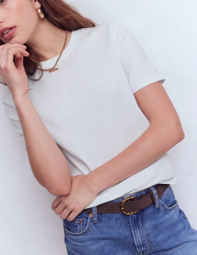 Ren Cotton Crew Neck T-shirt White Ren Cotton Crew Neck T-shirt White