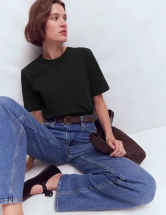 Ren Relaxed Cotton T-shirt Black