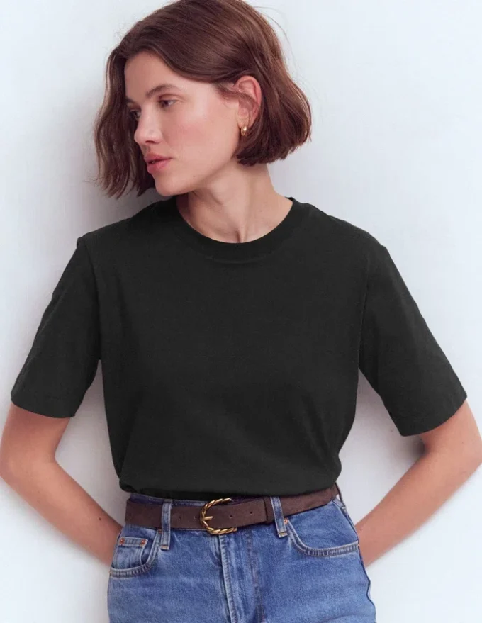 Ren Relaxed Cotton T-shirt Black Ren Relaxed Cotton T-shirt Black
