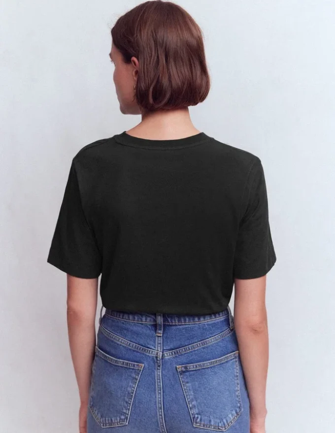 Ren Relaxed Cotton T-shirt Black Ren Relaxed Cotton T-shirt Black