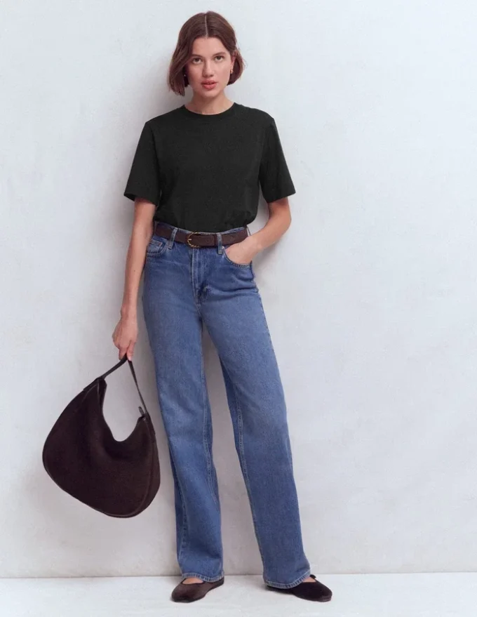Ren Relaxed Cotton T-shirt Black Ren Relaxed Cotton T-shirt Black