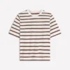 Ren Relaxed Cotton T-shirt Brown and Ivory Stripe Ren Relaxed Cotton T-shirt Brown and Ivory Stripe