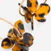 Resin Flower Hoops Brown Tort