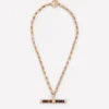 Resin Interest T-bar Necklace Classic Tort Resin Interest T-bar Necklace Classic Tort