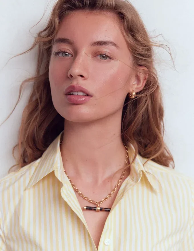 Resin Interest T-bar Necklace Classic Tort Resin Interest T-bar Necklace Classic Tort