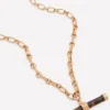 Resin Interest T-bar Necklace Classic Tort Resin Interest T-bar Necklace Classic Tort