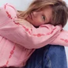 Rhea Trim Doublecloth Top Formica Pink Embroidery Rhea Trim Doublecloth Top Formica Pink Embroidery