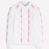 Rhea Trim Doublecloth Top White Cherry Blush Floral Rhea Trim Doublecloth Top White Cherry Blush Floral