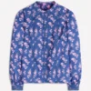 Rhea Trim Insert Cotton Top Blue, Blossomy Sprig