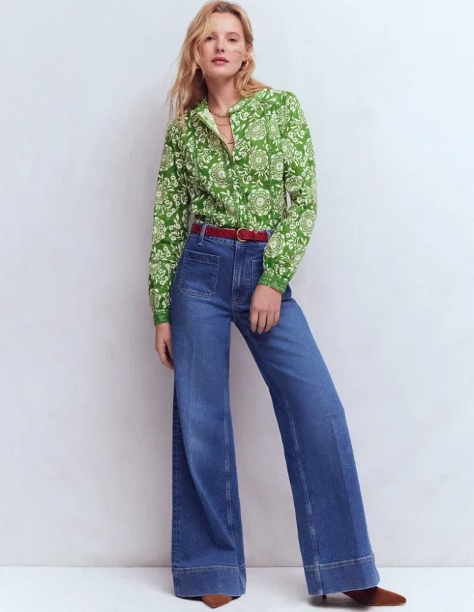 Rhea Trim Insert Cotton Top Green, Decorative Blossom