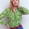 Rhea Trim Insert Cotton Top Green, Decorative Blossom