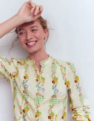 Rhea Trim Insert Cotton Top Multi, Blossom Trail