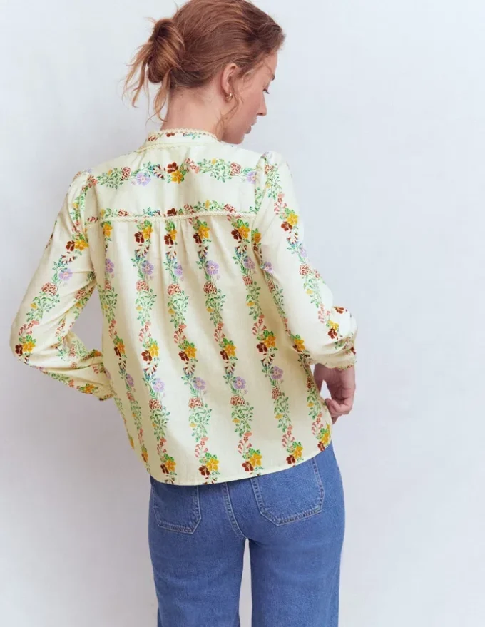 Rhea Trim Insert Cotton Top Multi, Blossom Trail
