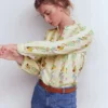 Rhea Trim Insert Cotton Top Multi, Blossom Trail