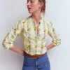 Rhea Trim Insert Cotton Top Multi, Blossom Trail