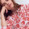 Rhea Trim Insert Cotton Top Pink, Elegant Blossom