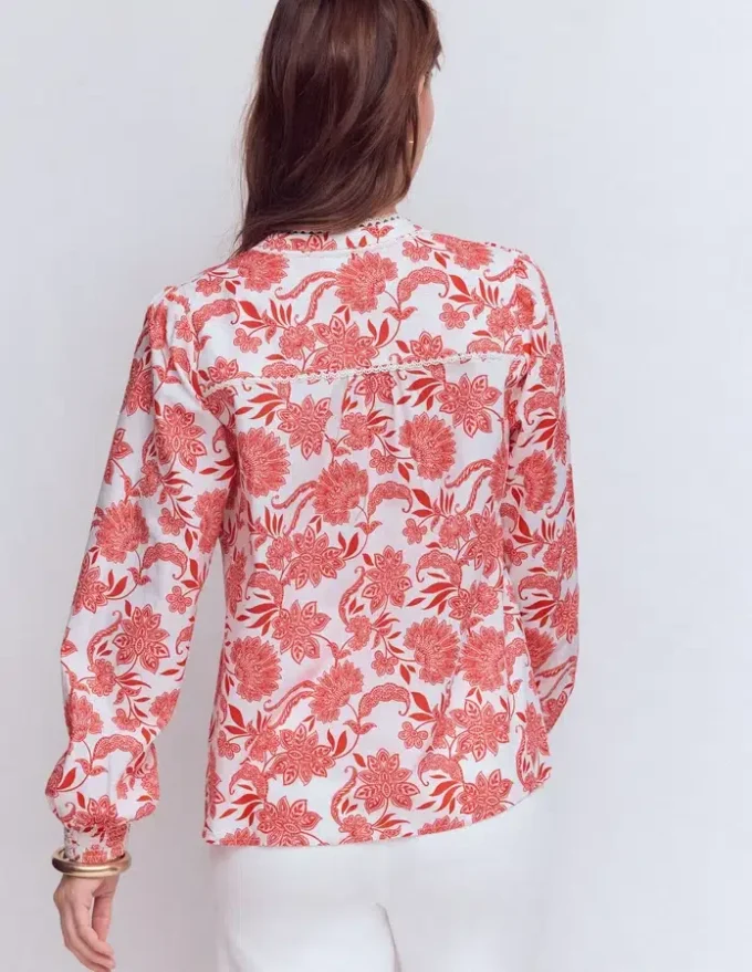 Rhea Trim Insert Cotton Top Pink, Elegant Blossom