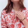 Rhea Trim Insert Cotton Top Pink, Elegant Blossom