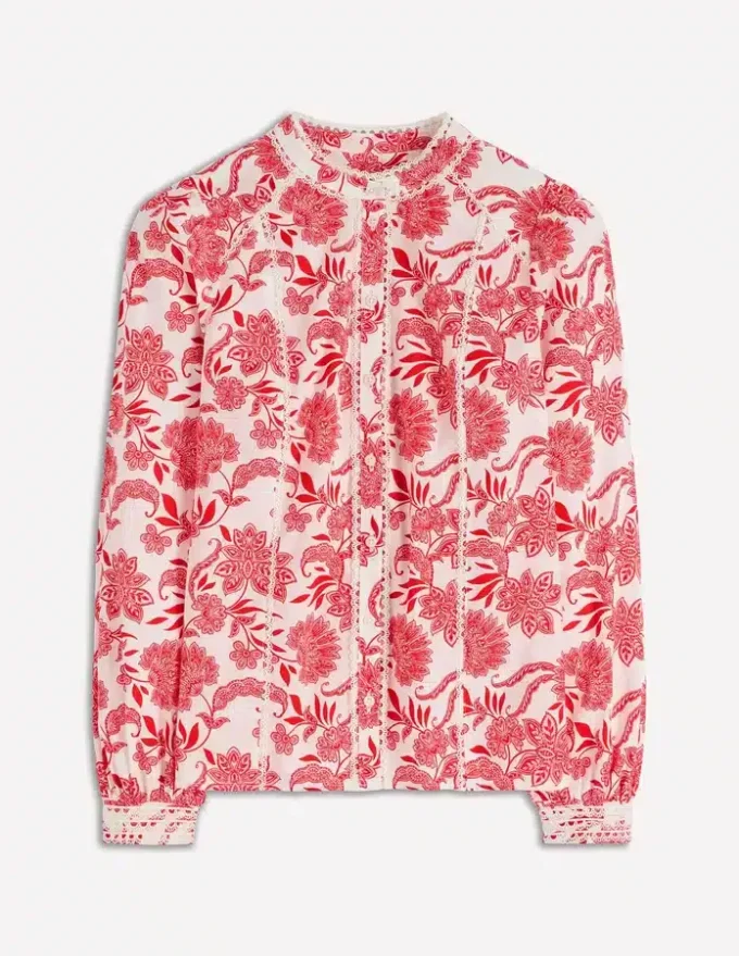 Rhea Trim Insert Cotton Top Pink, Elegant Blossom