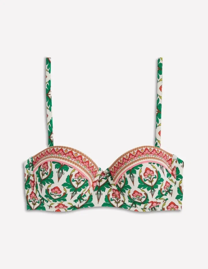 Rhodes Cup Sized Bikini Top Multi, Ornamental Stamp Rhodes Cup Sized Bikini Top Multi, Ornamental Stamp