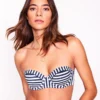 Rhodes Cup Sized Bikini Top Navy, Ivory Stripe Rhodes Cup Sized Bikini Top Navy, Ivory Stripe