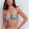 Rhodes Cup Sized Bikini Top Pink, Euphoric Gardens Rhodes Cup Sized Bikini Top Pink, Euphoric Gardens