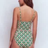 Rhodes Cup Sized Swimsuit Ivory, Ornamental Stamp