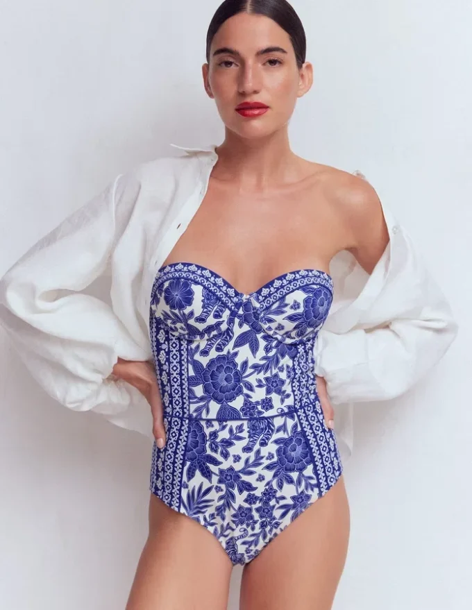 Rhodes Cup Sized Swimsuit Mazarine Blue, Paradise Rhodes Cup Sized Swimsuit Mazarine Blue, Paradise