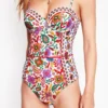 Rhodes Cup Sized Swimsuit Multi, Oriental Paradise Rhodes Cup Sized Swimsuit Multi, Oriental Paradise