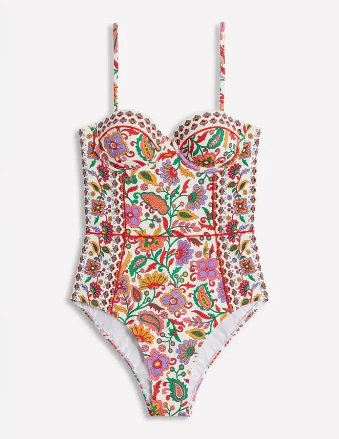Rhodes Cup Sized Swimsuit Multi, Oriental Paradise Rhodes Cup Sized Swimsuit Multi, Oriental Paradise