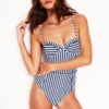 Rhodes Cup Sized Swimsuit Navy, Ivory Stripe Rhodes Cup Sized Swimsuit Navy, Ivory Stripe