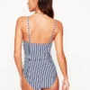 Rhodes Cup Sized Swimsuit Navy, Ivory Stripe Rhodes Cup Sized Swimsuit Navy, Ivory Stripe