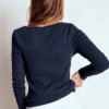Rib Henley Navy Rib Henley Navy