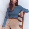 Rib Henley Sailor Blue Rib Henley Sailor Blue