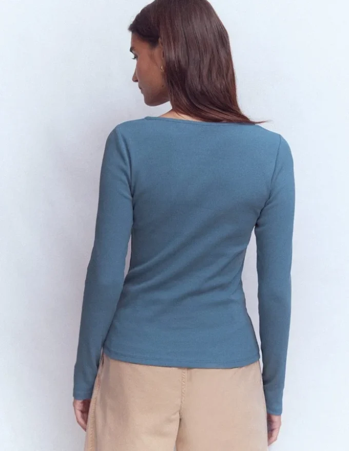 Rib Henley Sailor Blue Rib Henley Sailor Blue