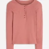 Rib Henley Vintage Rose Rib Henley Vintage Rose