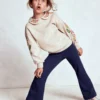 Ribbed Flared Leggings College Navy Ribbed Flared Leggings College Navy