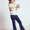 Ribbed Flared Leggings College Navy Ribbed Flared Leggings College Navy