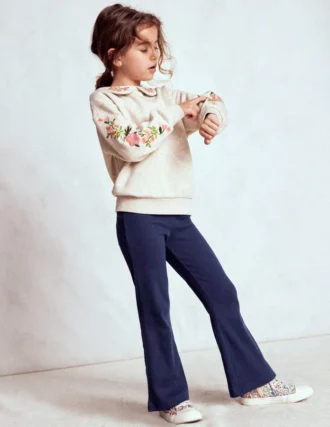 Ribbed Flared Leggings College Navy Ribbed Flared Leggings College Navy