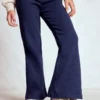 Ribbed Flared Leggings College Navy Ribbed Flared Leggings College Navy