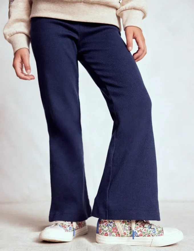 Ribbed Flared Leggings College Navy Ribbed Flared Leggings College Navy