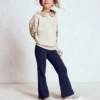 Ribbed Flared Leggings College Navy Ribbed Flared Leggings College Navy