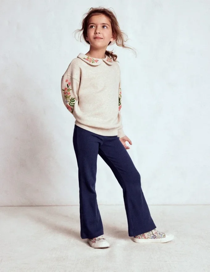 Ribbed Flared Leggings College Navy Ribbed Flared Leggings College Navy