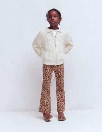 Ribbed Flared Leggings Leopard