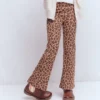 Ribbed Flared Leggings Leopard Ribbed Flared Leggings Leopard